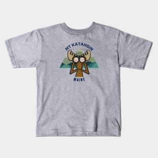 Moose at Mt Katahdin Kids T-Shirt